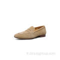 Chaussure homme en daim de vache souple